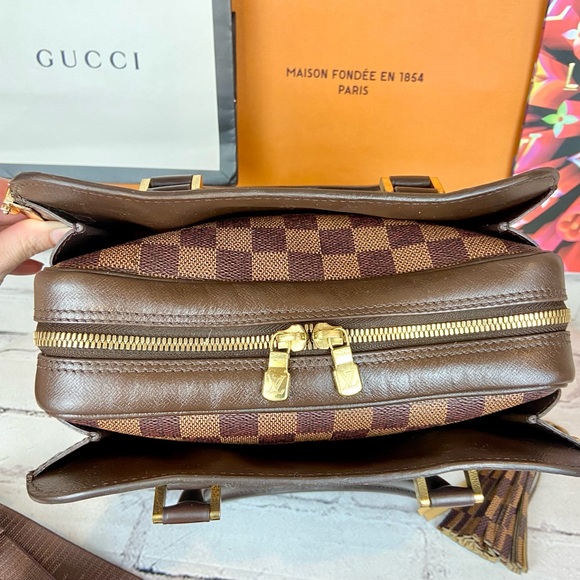 Louis Vuitton Damier Ebene Triana handbag crossbody with free strap and tassel - Picture 4 of 16